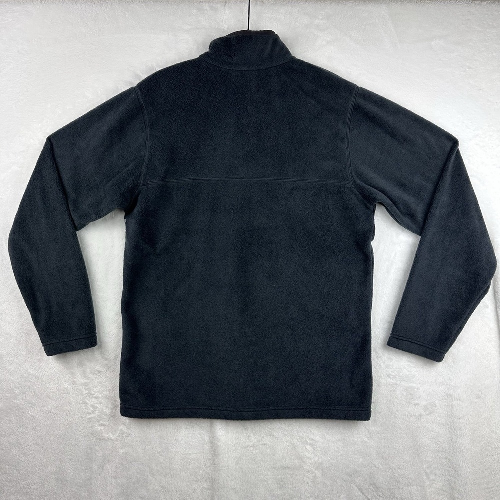 Columbia 1/4 Snap Fleece Jacket Mens Small Long Sleeve black gray EUC - Picture 8 of 10